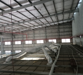 Thi công máy lạnh ống gió cho nhà xưởng tại Tây ninh