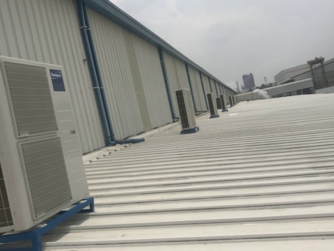 Lắp đặt 12 máy lạnh ống gió cho nhà xưởng tại kcn phước đông tây ninh