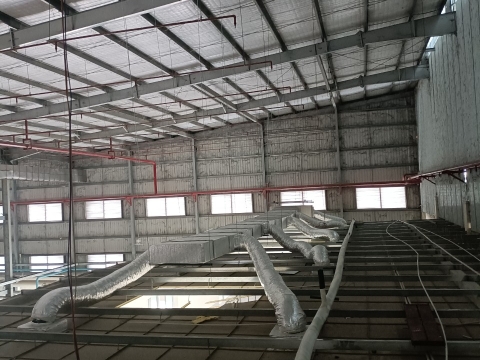 Thi công máy lạnh ống gió cho nhà xưởng tại Tây ninh
