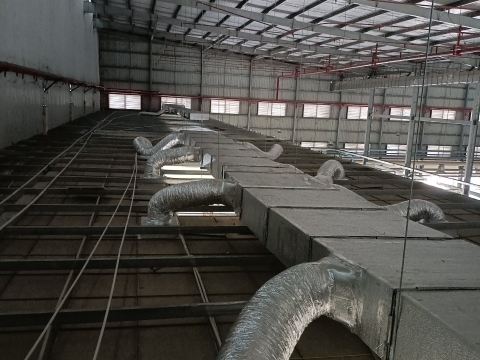 Thi công máy lạnh ống gió cho nhà xưởng tại Tây ninh