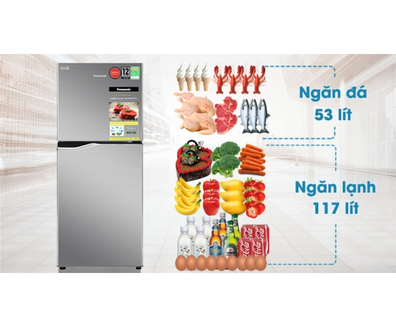 TỦ LẠNH PANASONIC INVERTER 170 LÍT NR-BA190PPVN 