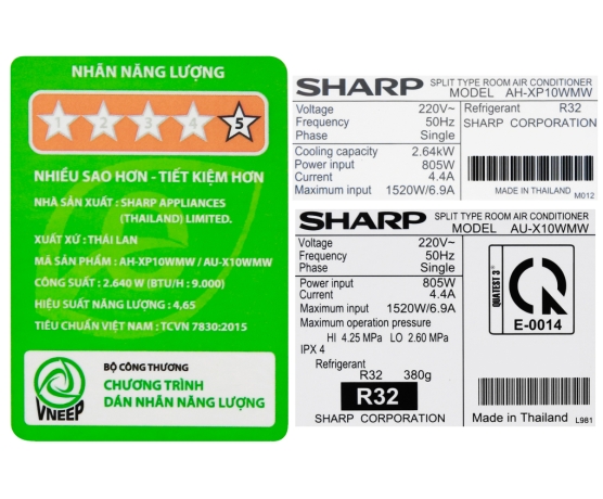 MÁY LẠNH SHARP INVERTER 1 HP AH-XP10WMW