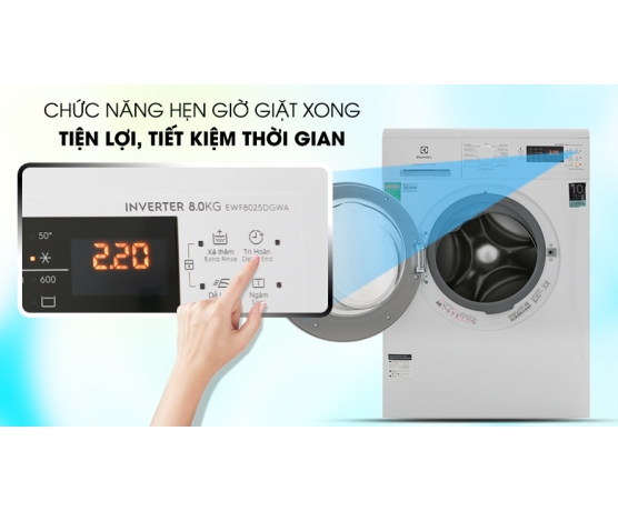 MÁY GIẶT ELECTROLUX INVERTER 8 KG EWF8025DGWA