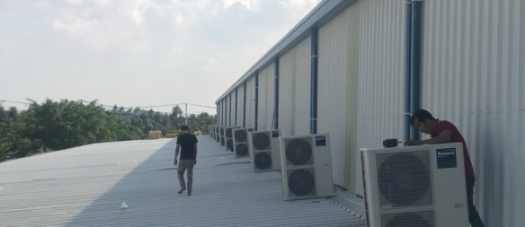 Lắp đặt 12 máy lạnh ống gió cho nhà xưởng tại kcn phước đông tây ninh