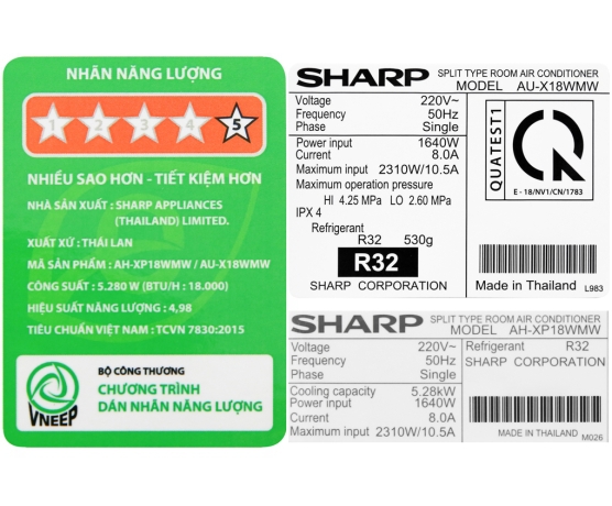 MÁY LẠNH SHARP INVERTER 1 HP AH-XP10WMW